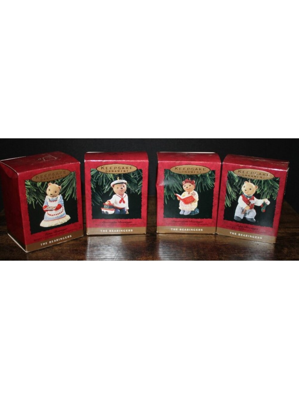 Hallmark Christmas Keepsake Ornaments The Bearingers Lot Of 4 Mint Condition
